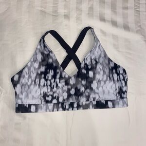 Offline by Aerie Black and Gray Criss-Cross Sports Bra